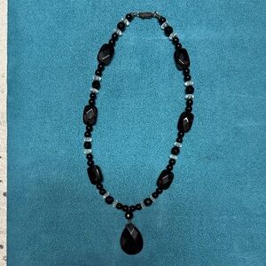 Elegant Black Crystal Necklace